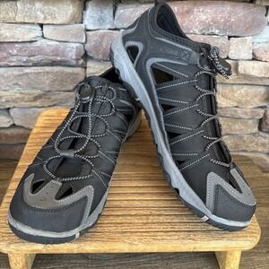 Eddie Bauer Mens Black Arvada Bungee Lace Up Lightweight Size 11 M Water Shoes
